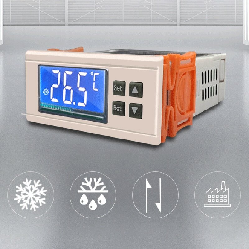 냉장고 온도 조절기 STC-8080A + 냉동 자동 제상 타이머 지능형 컨트롤러 단일 프로브