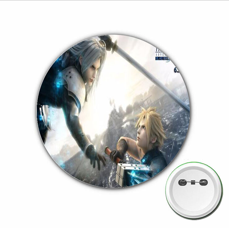 Insignia de Cosplay de Final Fantasy, Juego de 3 piezas, alfileres de dibujos animados, broche para accesorios de ropa, mochilas, bolsos, insignias de botón