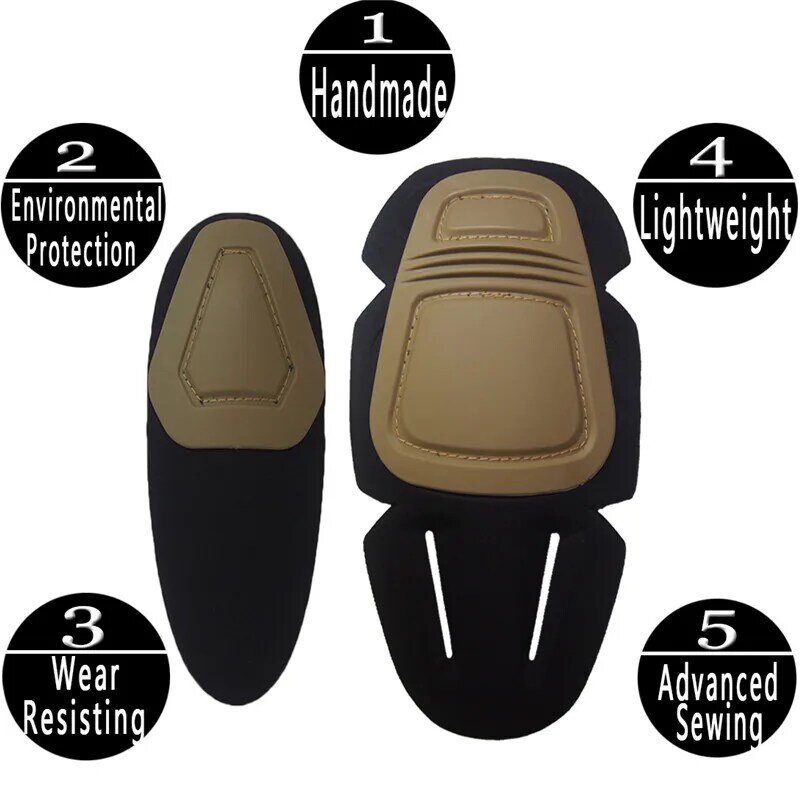 Protector táctico de rodilla y codo para Paintball Airsoft, uniforme de combate, traje militar, 2 rodilleras y 2 coderas, solo traje de caza