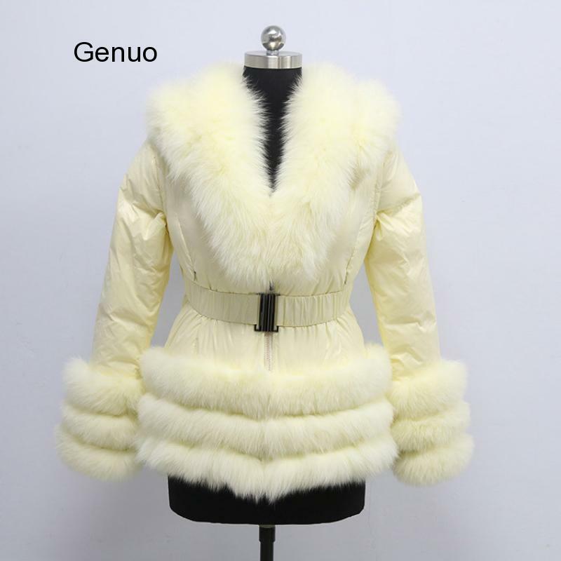 冬の毛皮の襟付きの女性用オーバーコート,冬用の白いふわふわのジャケット,防風パーカーコート,女性用の新しいアウター