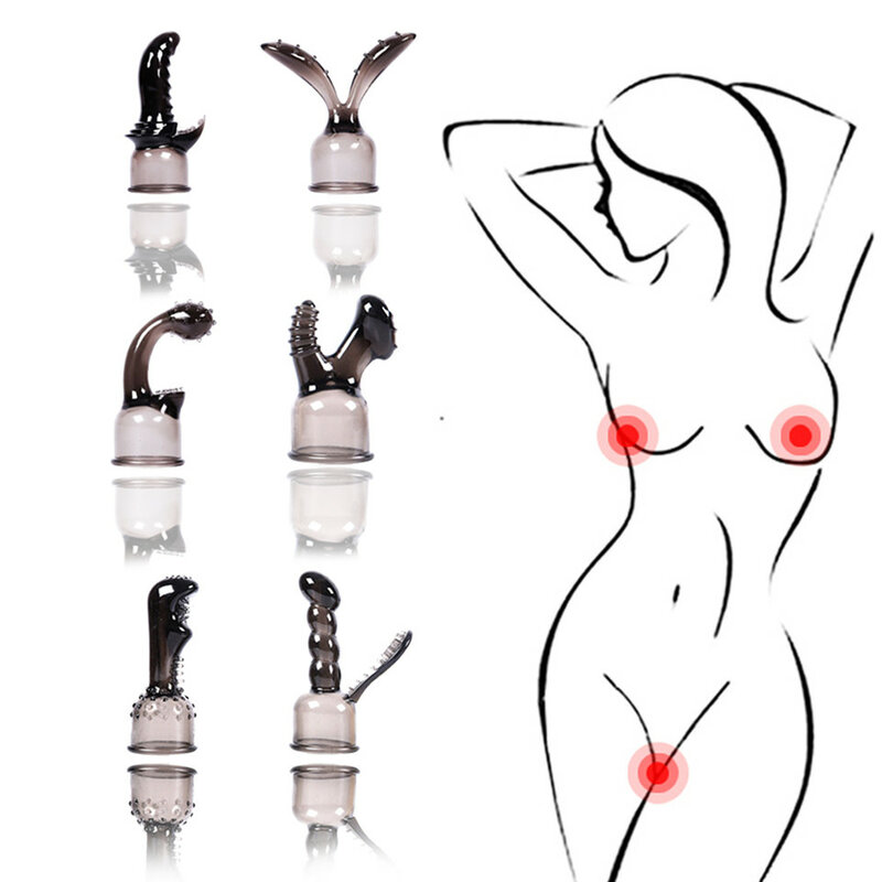 Berbagai Gaya AV Tongkat Kepala Vibrator Aksesoris Bahan TPR Puting Vagina Klitoris G-Tempat Merangsang Mainan Seks Dewasa