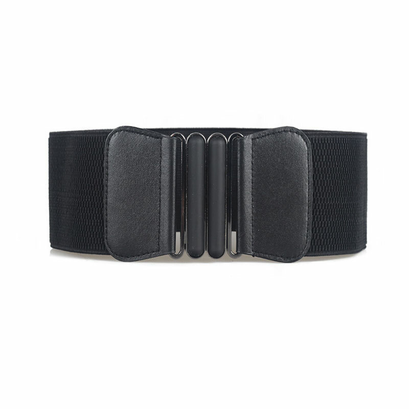Cinturón elástico de cintura ancha para mujer, faja con hebilla de Pin, a la moda