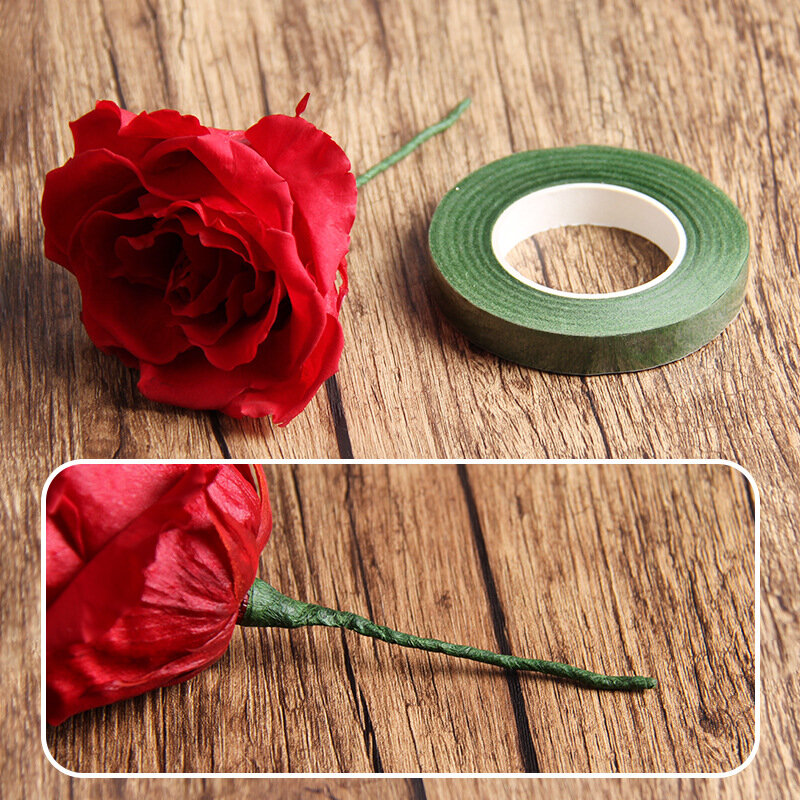 Rouleau de ruban adhésif vert pour Bouquet de fleurs, 30 mètres/rouleau, pour étamine, fournitures de fleuriste