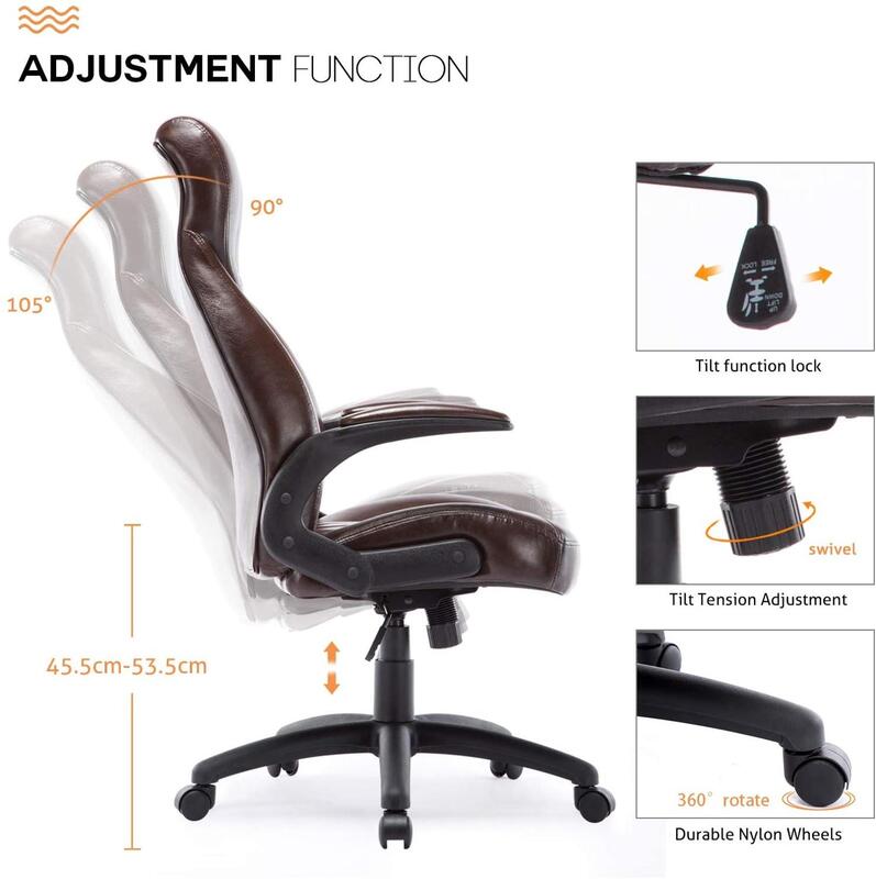 Office desk executive chair ergonomic office chair with stable adjustable height sturdy chair rotation