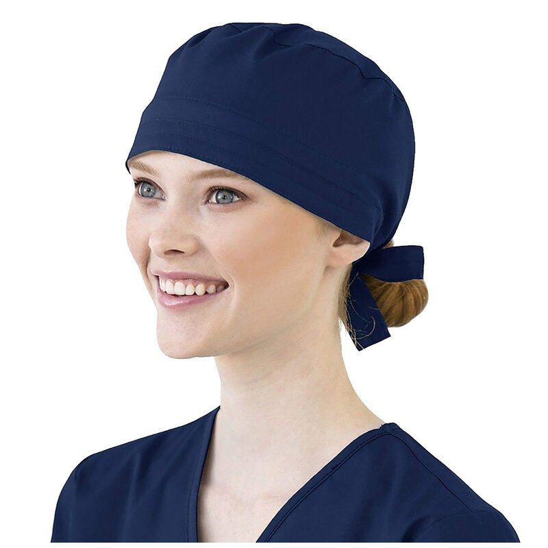Feminino e masculino algodão bandagem ajustável matagal boné sweatband chapéu bouffant gorro enfermera quiropano