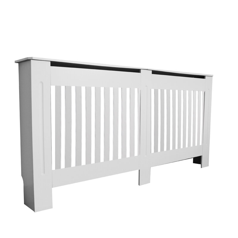 Panana-cubierta de radiador pintada para invierno, mueble de radiador, pantalla forrada de MDF blanca, cubierta protectora de calefacción