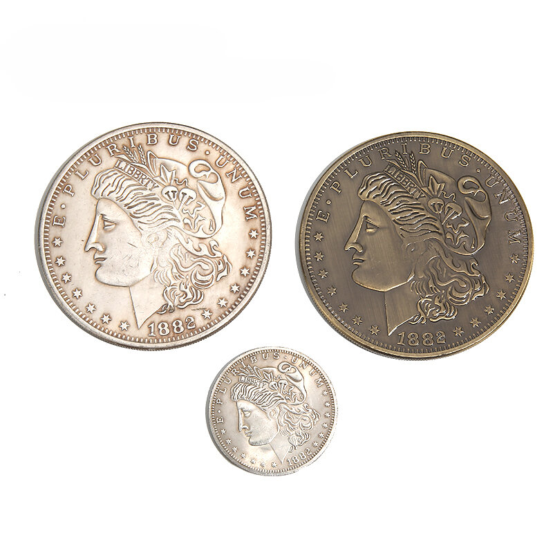 Jumbo Morgan Dollar (7Cm) Goocheltrucs Goochelaar Close Up Straat Illusies Props Accessoires Verschijnen Vanishing Coin Magia