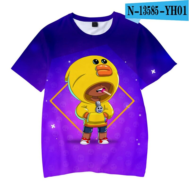 New children's novelty children's T-shirt 3D fight star Leon
