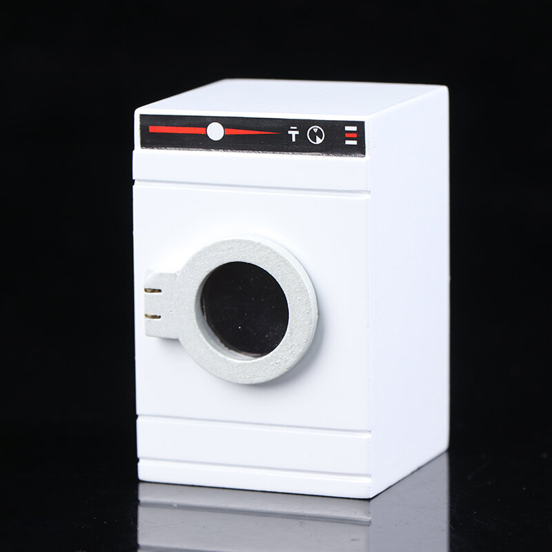 Quente! dollhouse miniatura móveis aparelho doméstico máquina de lavar roupa máquina lavar roupa modelo para dollhouse decoração