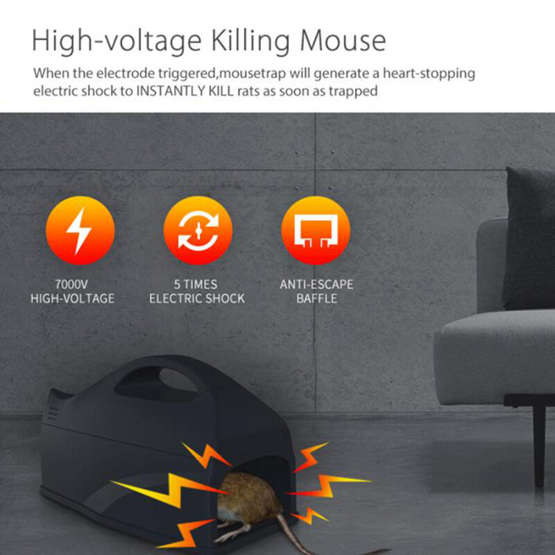 Ratón electrónico trampa para ratas roedor asesino de plagas WiFi Control remoto Zapper eléctrico