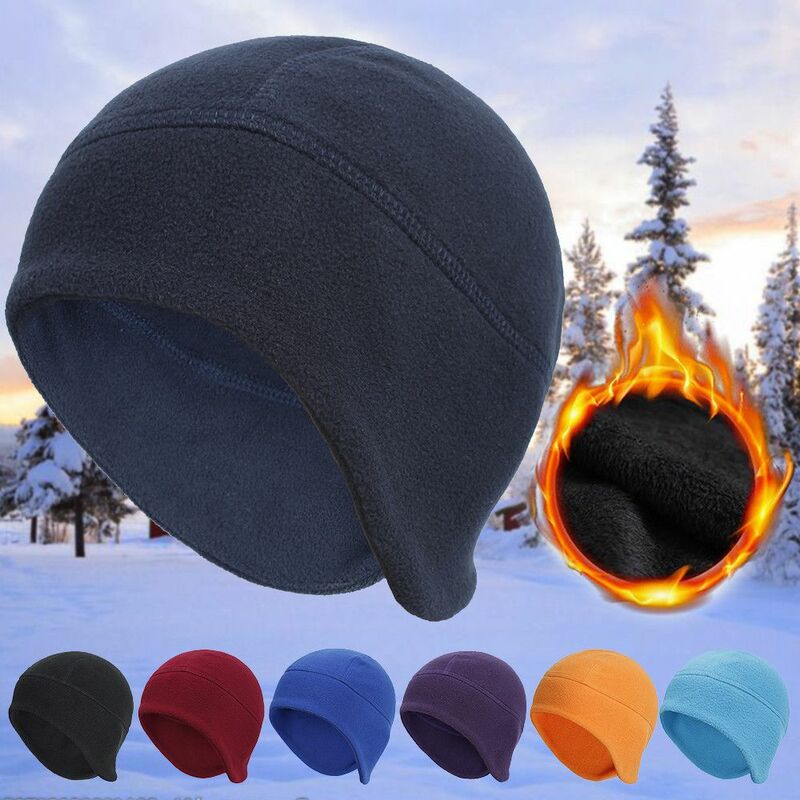 Unisex Outdoor Fleece หมวก Camping Hiking หมวกฤดูหนาวที่อบอุ่นหมวกหมวกตกปลาขี่จักรยานการล่าสัตว์หมวก Beanie