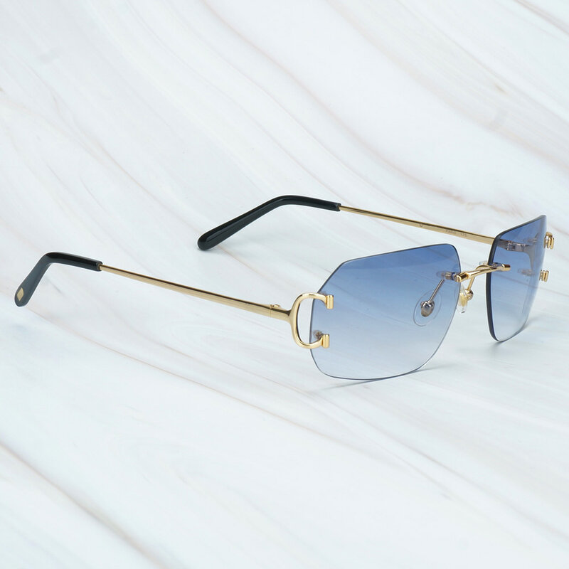 Mode Sonnenbrillen für Männer Designer Brille Frauen Hohe Qualität für Strand Randlose Carter Sonnenbrille für Fahr Luxus Shades