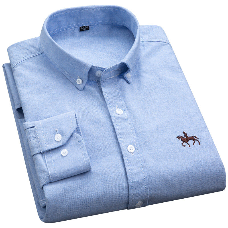 Plus Size 6xl 5xl Heren Shirt Met Lange Mouwen 100% Katoen Oxford Regular-Fit Wit Werk Man Shirt Mode Geruite Causale Kleding Voor Mannen