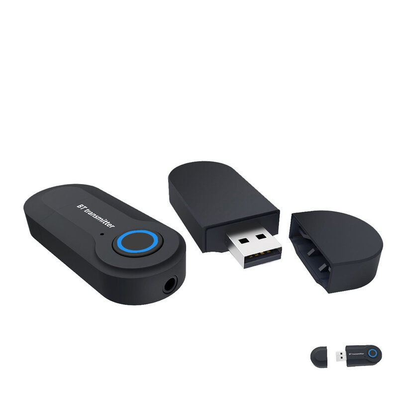 Nowy Mini nadajnik Audio na Bluetooth i USB TV komputer Laptop 3.5mm bezprzewodowy Adapter Audio Stereo urządzenie nadawcze