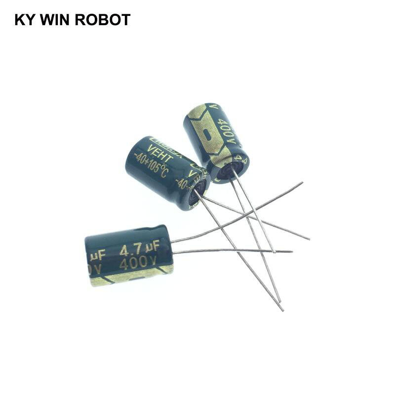 20pcs electrolytic capacitors 4.7UF 400V 8x12mm 105C Radial High-frequency low resistance Electrolytic Capacitor