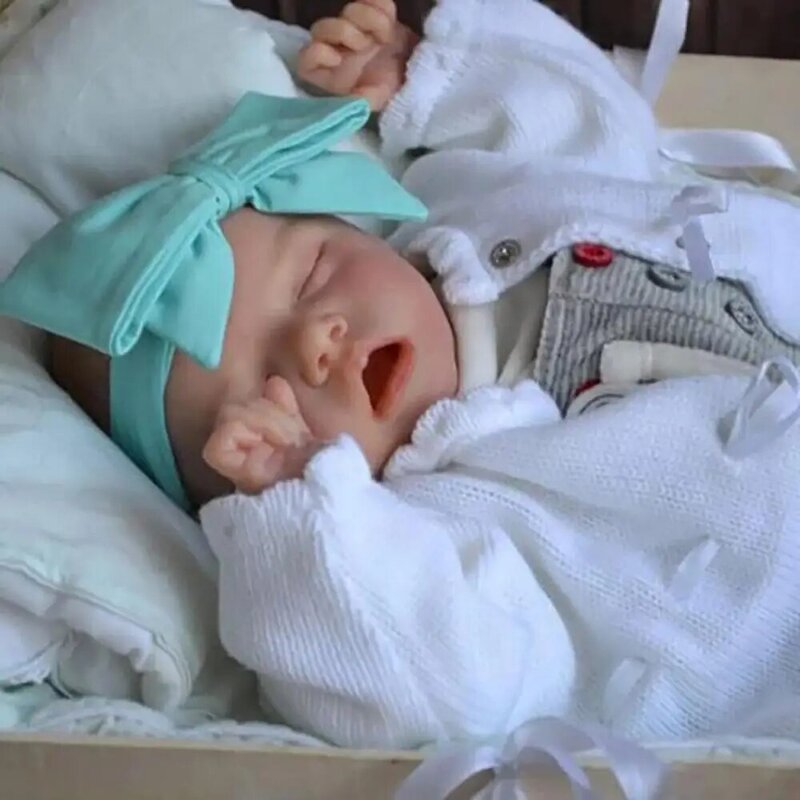 17 polegadas gêmeo uma série realista bonito karina silicone renascer bebê boneca menina traje conjunto-silicone vinil corpo (pano é aleatório)