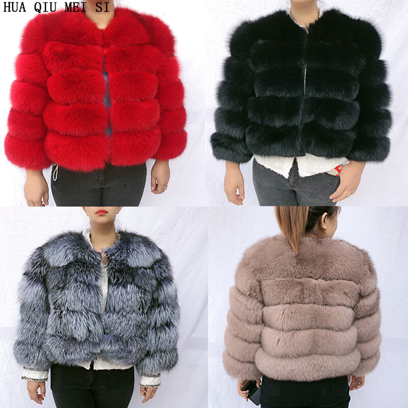 Natural fur fox fur coat das mulheres inverno casaco de pele casaco de pele natural alta qualidade natural fox fur jacket real fox fur coat