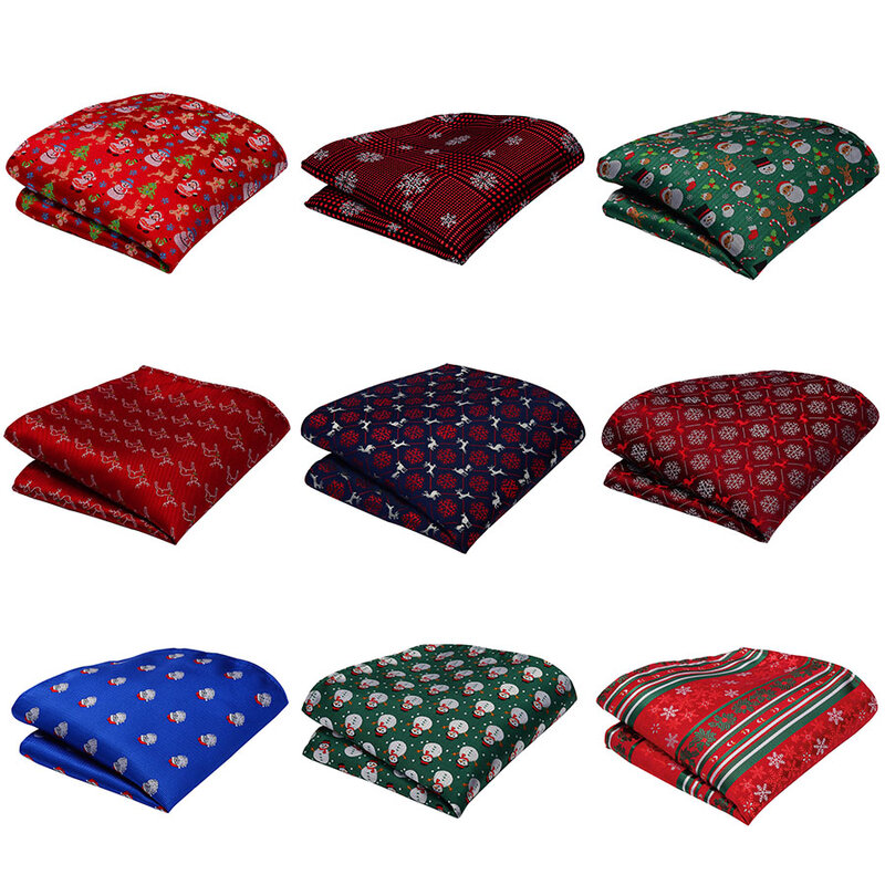 Карманные квадраты для рождества Новинка 25*25 см Мужской винтажный Шелковый платок модный носовой платок для свадебной вечеринки полотенце для сундуков