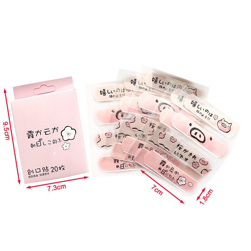 20 pz/scatola Kit di emergenza per bende adesive con fascia carina di pronto soccorso per intonaco per bambini
