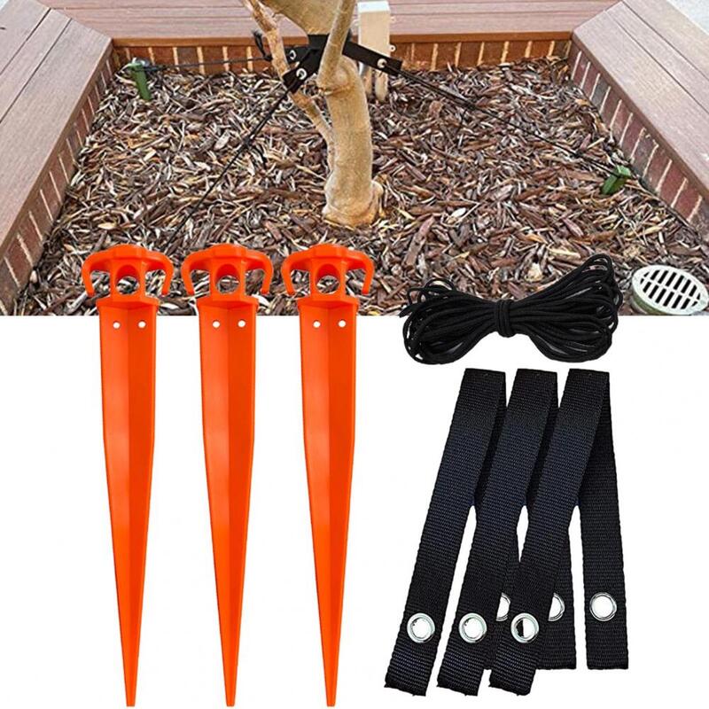 Fixing 1 Set Practical 12Inch Tree Stake Anchors Kit Firm Tree Straightening Kit Corrosion Free   for Yard