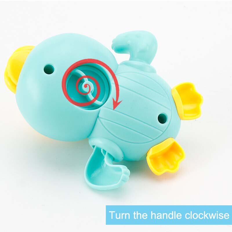 Pato dos desenhos animados para crianças brinquedos de banho do bebê bonito animal clássico bebê praia água relógio brinquedo infantil água natação jogo