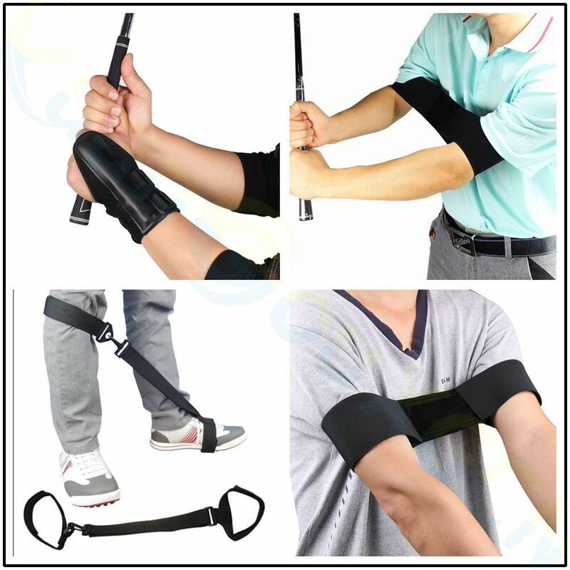 Instrutor do balanço do golfe perna cinto de correção perna postura suporte cinto cinta iniciantes golf training aids