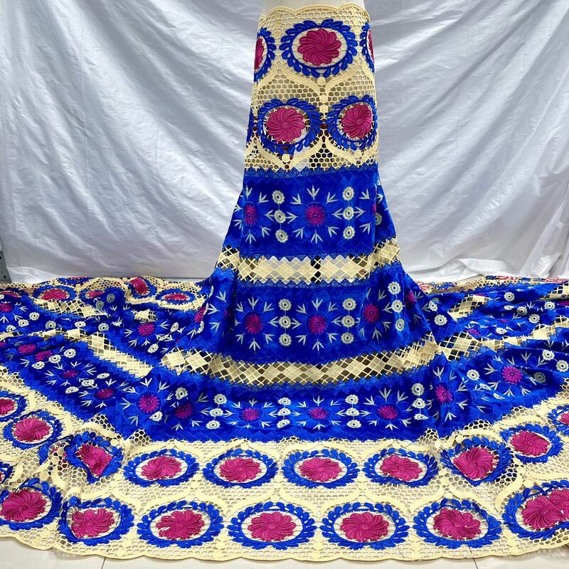 Новейшие нигерийские кружева 2022 высокого качества, африканская бархатная кружевная ткань двора, кружевная ткань с вышивкой Дубая 5 ярдов, платье «сделай сам»