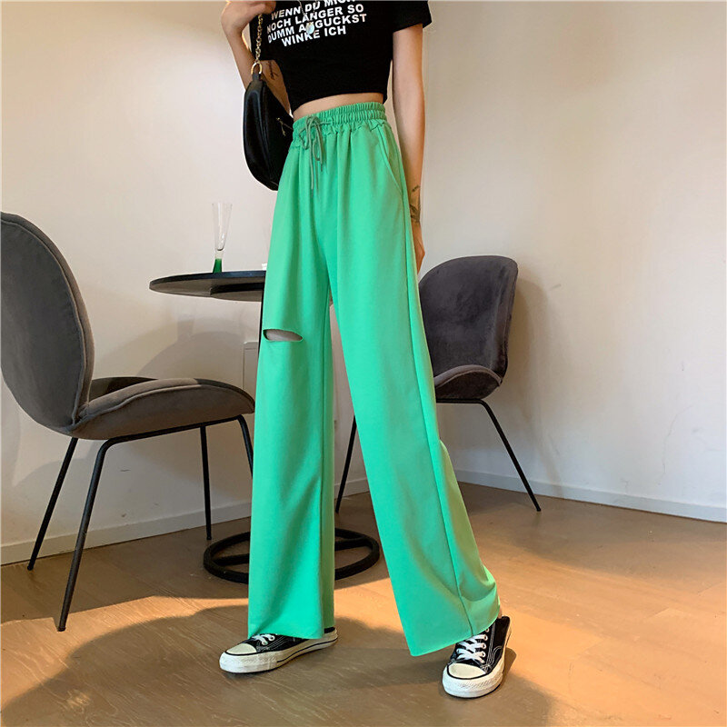 Fashion Women Pants 2021 New Soft Comfort High Waist Casual Summer Ankle-Length Long Trousers Female Slacks Clothing