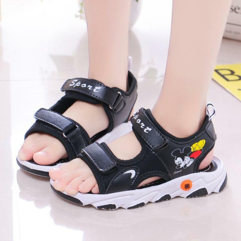 HaoChengJiaDe/летние сандалии для девочек; детская пляжная обувь; детская модная обувь; детская обувь в Корейском стиле с закрытым носком; открыта...