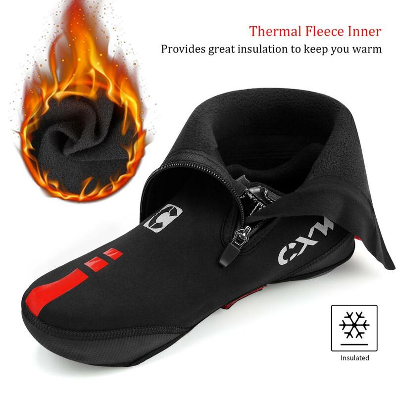 Couvre-chaussures thermiques en néoprène de cyclisme,sur-chaussures imperméable, chaudes, protection pour les orteils, de route, VTT, bottines pour vélo, d'hiver,