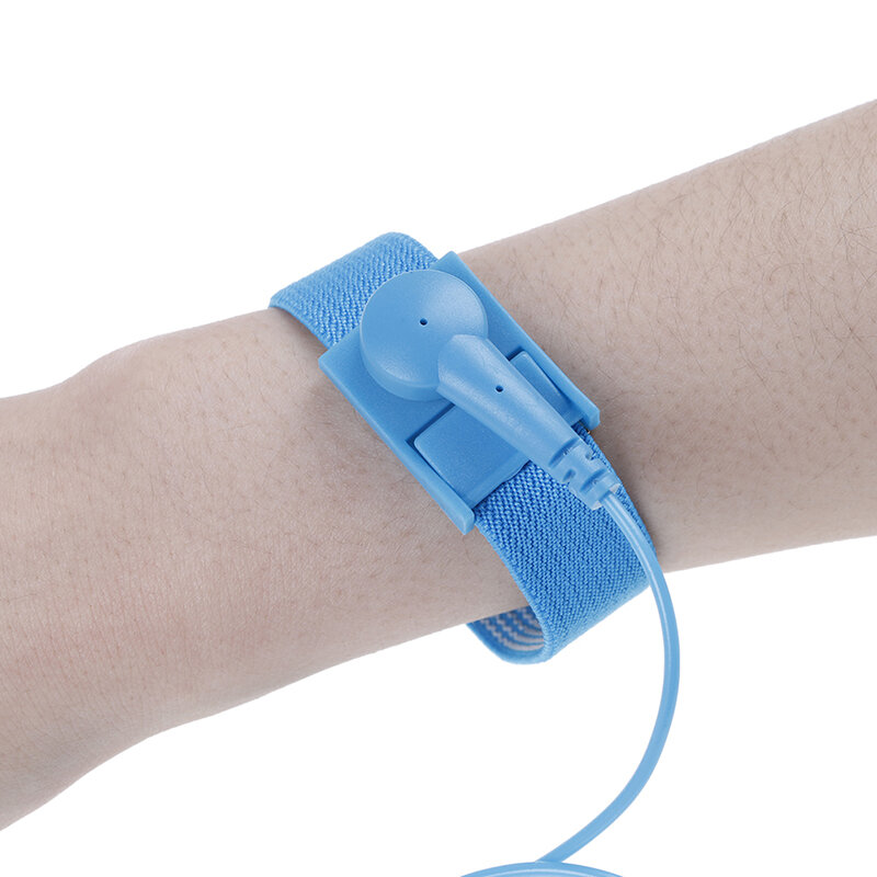 Nova anti estática pulseira eletrostática sem fio ajustável esd cabo de descarga mão banda pulso com reposição
