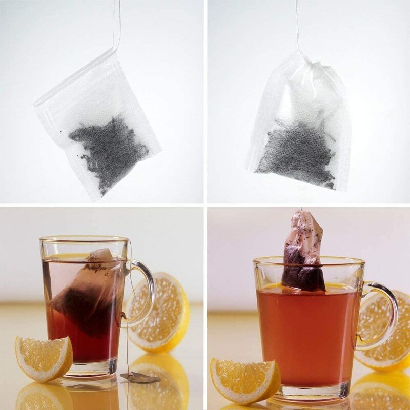 Teabags de papel descartáveis com corda, filtro, descartável, infusor, café, chá vazio, chá solto, 1000 pcs, 2000pcs
