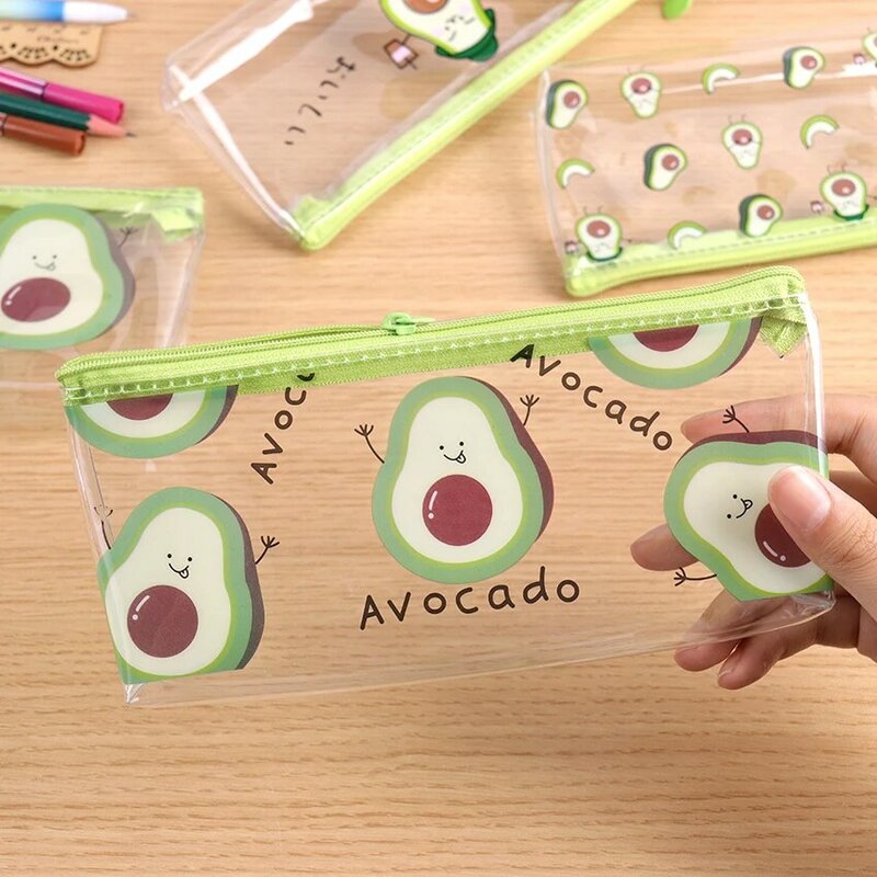 1PC New Fruit Avocado Pencil Case School Pencil Cases For Girl Stationery Pencil Bag Estojo Escolar School Supplies
