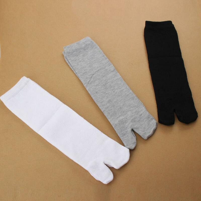 Calcetines de algodón para hombre y mujer, calcetín tipo Kimono japonés, Chanclas, sandalias, Tabi Ninja Geta, 2 dedos, novedad, 1 par