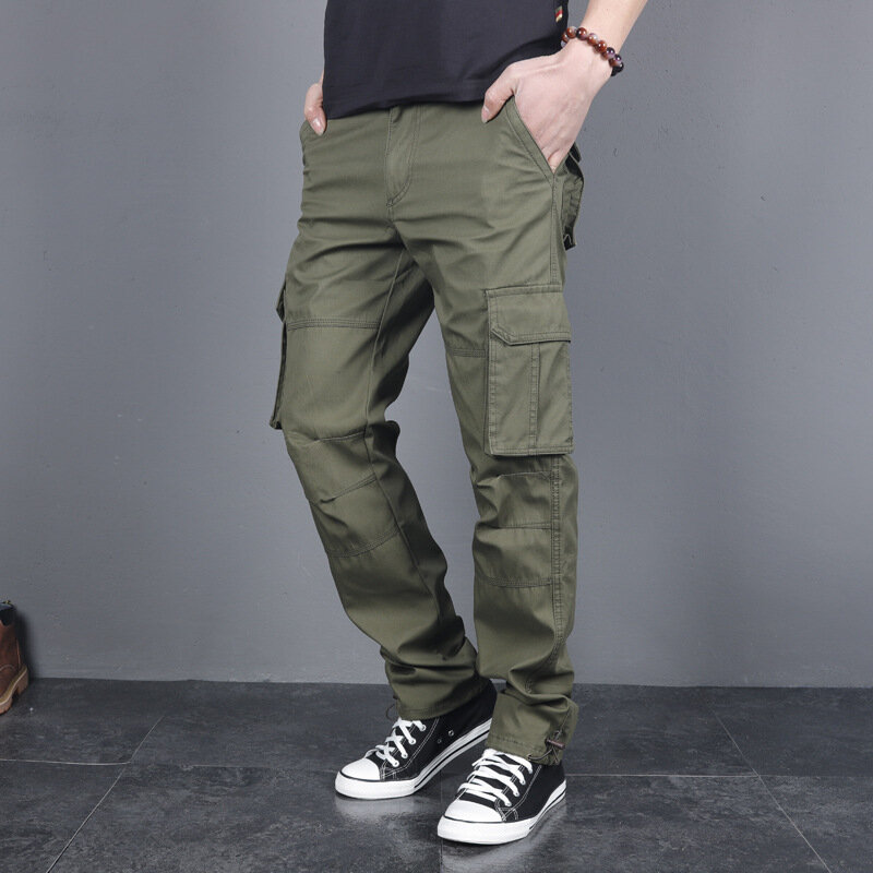 MRMT 2024 Brand Spring and Summer Men's Trousers Casual Pants Overalls Fashion Loose Straight Cotton Pants for Male Trouser
