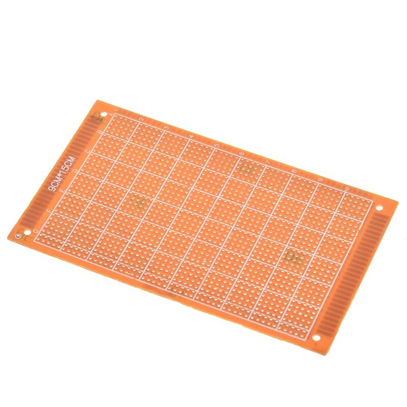 TZT-Carte prototype PCB universelle, simple face, plaque expérimentale en cuivre bakélite LYu343, jaune, 9x15cm, 5 pièces