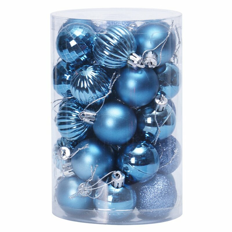 Conjunto de bolas universais e práticas para decoração de natal, 34 pçs, festa de casamento, decoração, bolas de natal