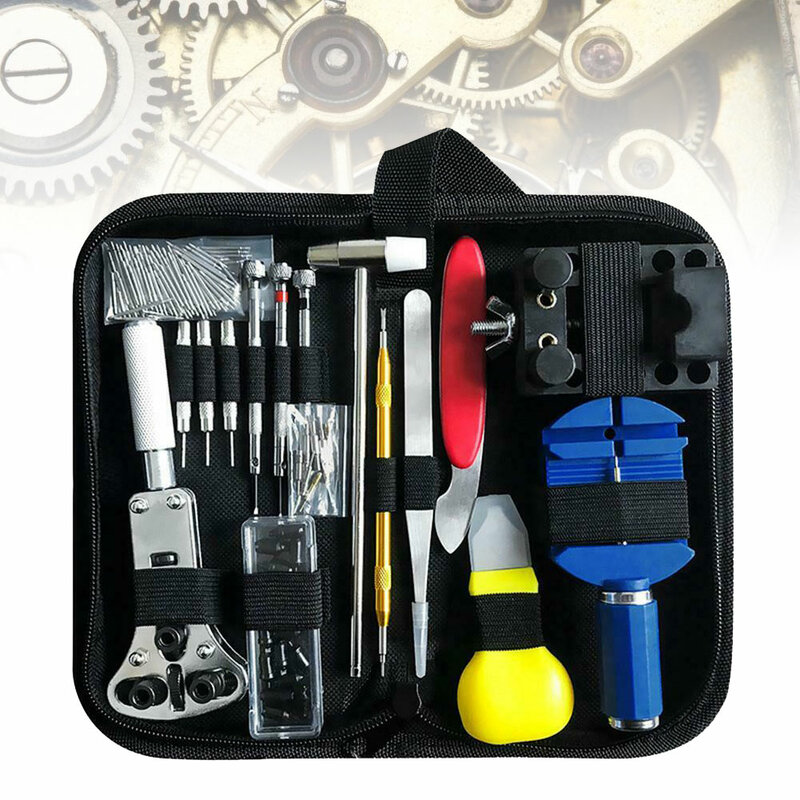 Habitação Repair Tool Kit Set, relógio relógio, Link Pin Dissolver, Opener, Spring Bar, removedor, 147 pcs