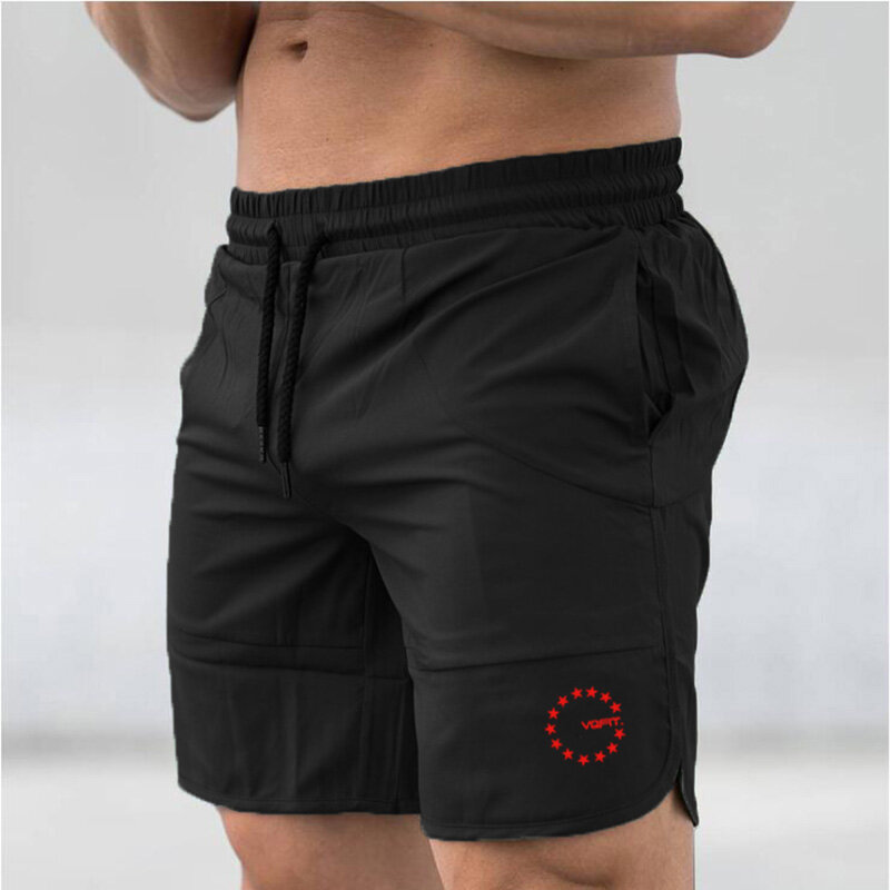 Pantalones cortos deportivos de talla grande para hombre, Shorts masculinos informales de malla muscular, cómodos, a la moda, para entrenamiento, gimnasio, Fitness, correr