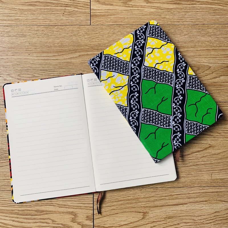 Accessori africano ankara Notebook Planner Agenda Diario Duro Della Copertura Carte di Pianificazione Mensile Annuale Ufficiale Notebook Quotidiano Mem
