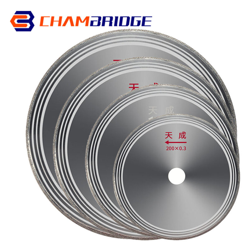 Ultra-thin Diamond Saw Blade 110/150/180/200mm Thin Cutting Disc Jewelry for Glass Amber Crystal Gemstone 20/25mm Bore 1Pc