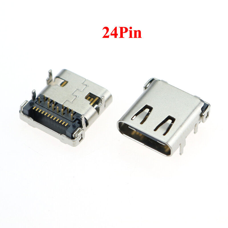 1 Piece Type C 6 12 24 Pin Socket Connector USB 3.1 Female For Huawei Samsung Lenovo Wileyfox PCB Design DIY High Current