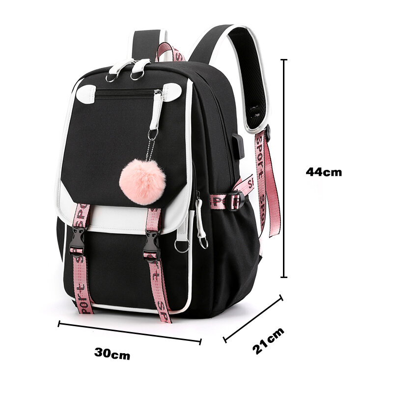 Mochilas escolares das meninas das mulheres anti roubo carga usb mochila à prova dteenage água bagpack sacos de escola saco de viagem adolescente