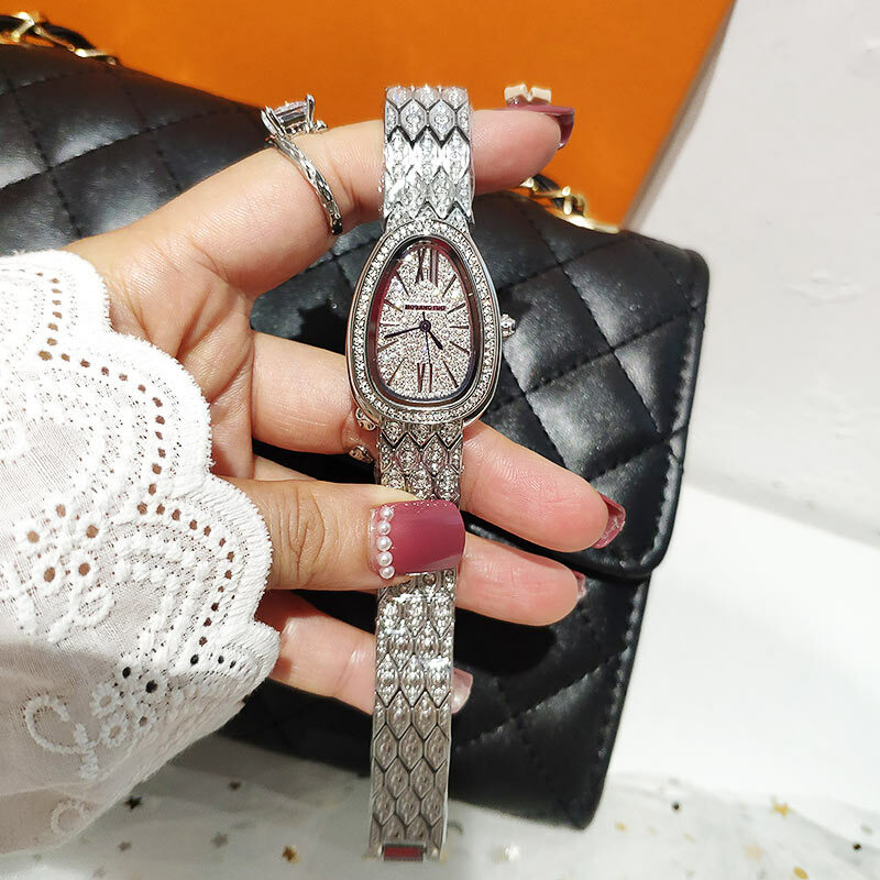 2021 unikalny oryginalny marka kobiety zegarki kwarcowe moda luksusowy kryształowy zegarek damski Top sukienka markowa bransoletka zegarek dla kobiet