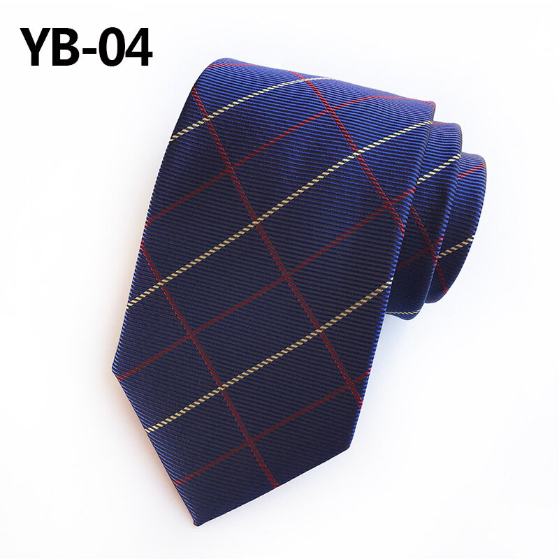Estilo britânico xadrez design 8 cm gravatas poliéster material melhor presente para homem trabalho de negócios