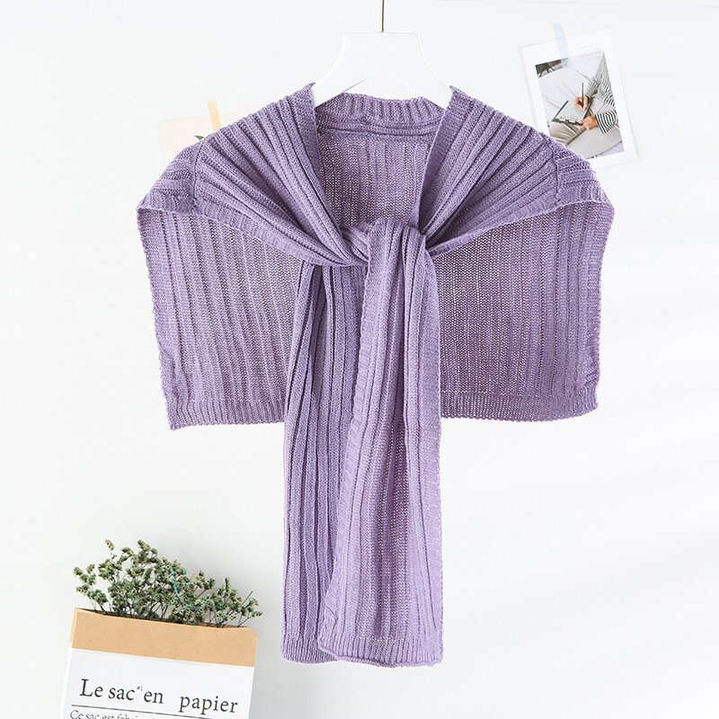 Chal de lana para mujer, bufanda a la moda que combina con todo, capa de hilo de lana, cómoda, babero a rayas, D38, 2021