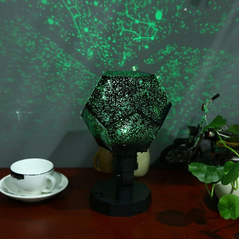 Super-light Rotatable Star Projecting Lamp Light Fifth Generation Romantic Science Three Colors LED Lights With EU Plug