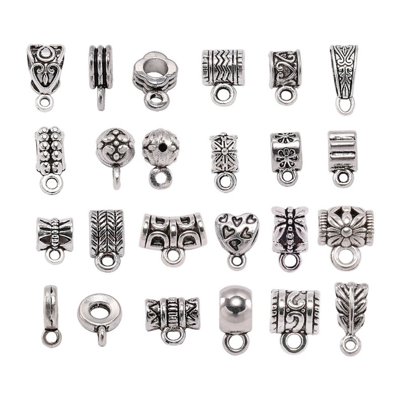 20 stuks antieke charme borgtocht kralen spacer kralen hanger clips hangers sluitingen connectoren voor armband ketting sieraden maken