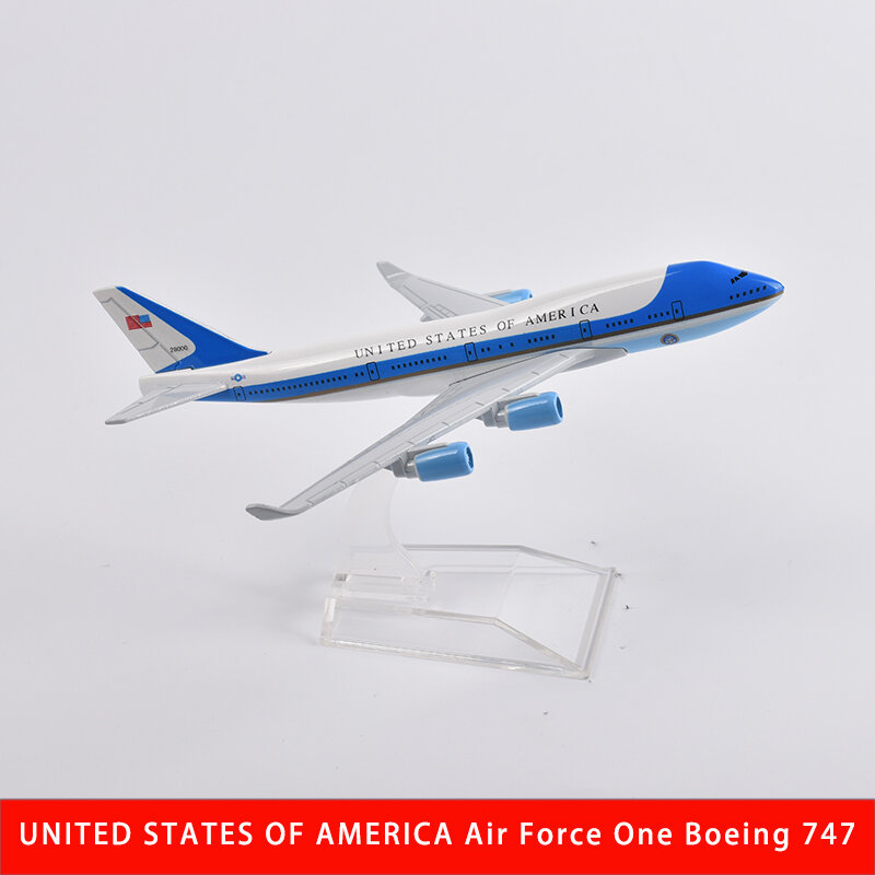 Jason Tutu 16Cm Verenigde Staten Van Amerika Boeing 747 Vliegtuig Model Vliegtuig Model Vliegtuigen Diecast Metal 1/400 Schaal Dropshipping