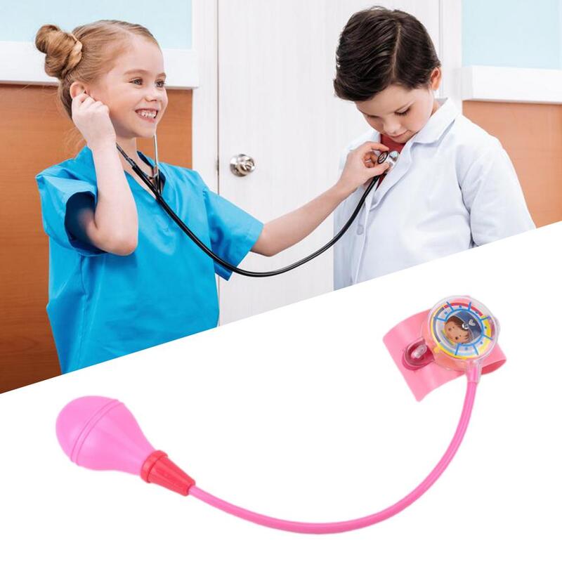 Crianças brinquedo playset de pressão arterial doutor enfermeira role play fingir brinquedos simulação esfigmomanômetro brinquedo educacional médico
